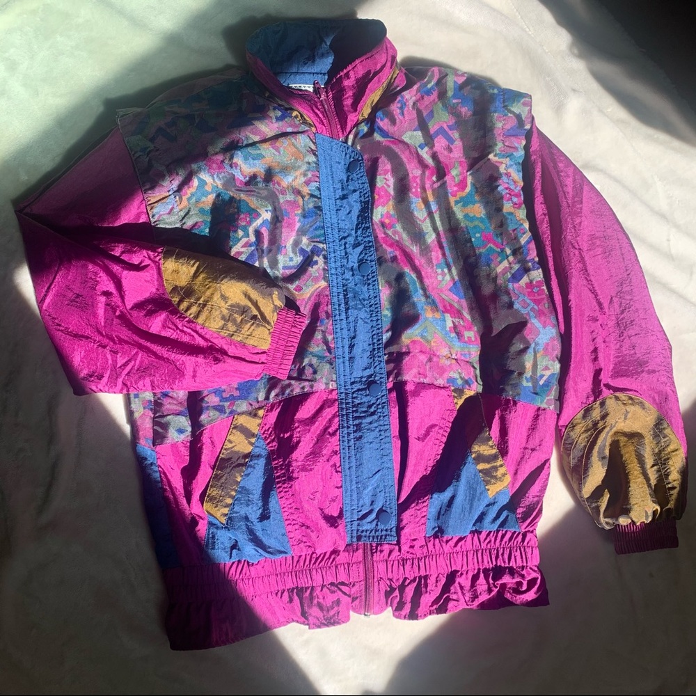 Vintage Sunterra 80s style wind breaker jacket